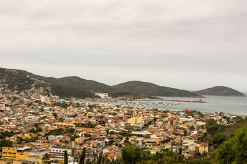 Fototapeta na wymiar View of Arraial do Cabo town, State of Rio de Janeiro, Brazil. Taken with Nikon D7100 18-200 lens, at 34mm, 1/100 f 11.0 ISO 100.