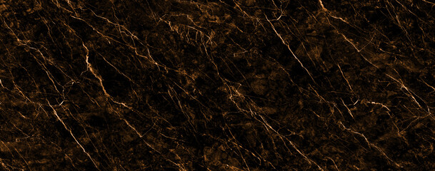 Naklejka na ściany i meble Black marble natural pattern, Golden veins texture With Black Background