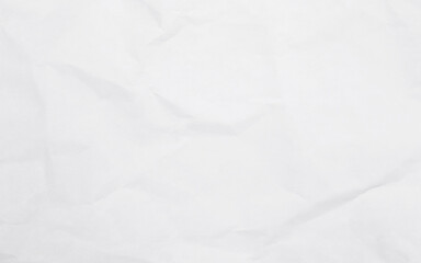 Seamless white crumpled paper textured background. Crumpled paper texture