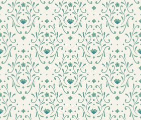 Abstract victorian seamless pattern. Vector art deco background. Geometric illustration.