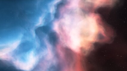 red-violet nebula in outer space, horsehead nebula, unusual colorful nebula in a distant galaxy, red nebula 3d render
