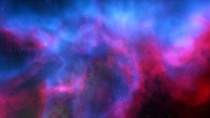 Deep space nebula with stars. Bright and vibrant Multicolor Starfield Infinite space outer space background with nebulas and stars. Star clusters, nebula outer space background 3d render
