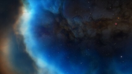 Fototapeta premium Deep space nebula with stars. Bright and vibrant Multicolor Starfield Infinite space outer space background with nebulas and stars. Star clusters, nebula outer space background 3d render 