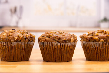 Banana Nut Muffin In A Kitchen