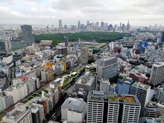 Fototapeta premium aerial view of the city