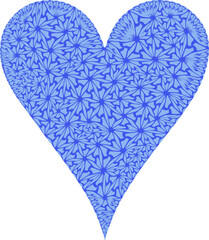 Heart with patterns. Isolated stickers or icons about love.