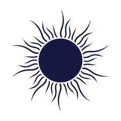 sun silhouette design
