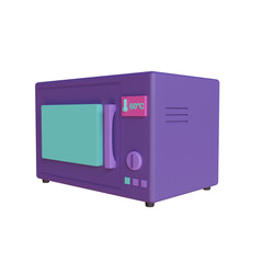 3d electronic object microwave - obrazy, fototapety, plakaty
