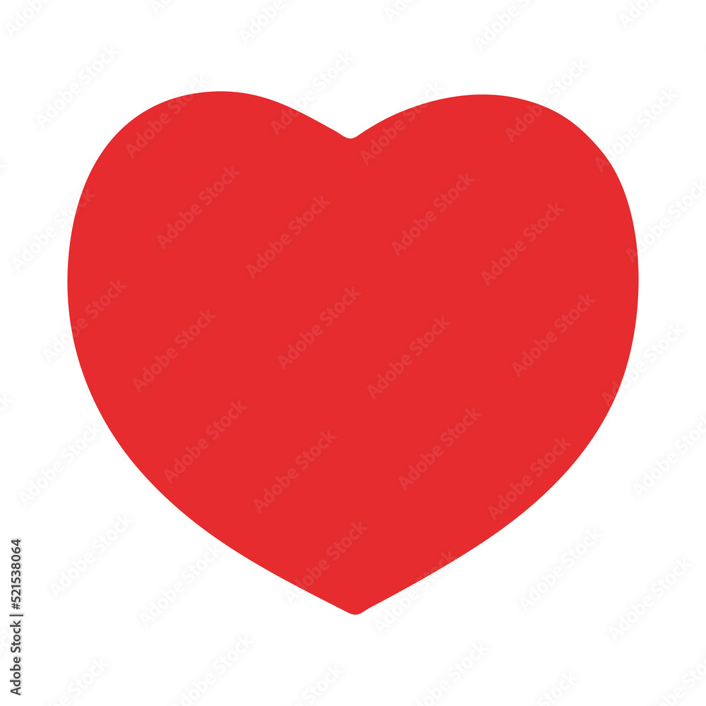 Poster flat red heart icon isolated on a white background. vector illustration. editable symbol vector in e