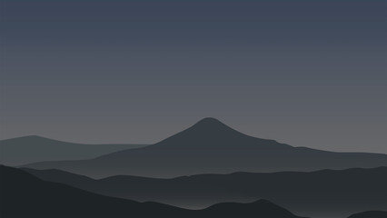 Mountain background with gradient color.