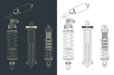 Shock absorber blueprints set