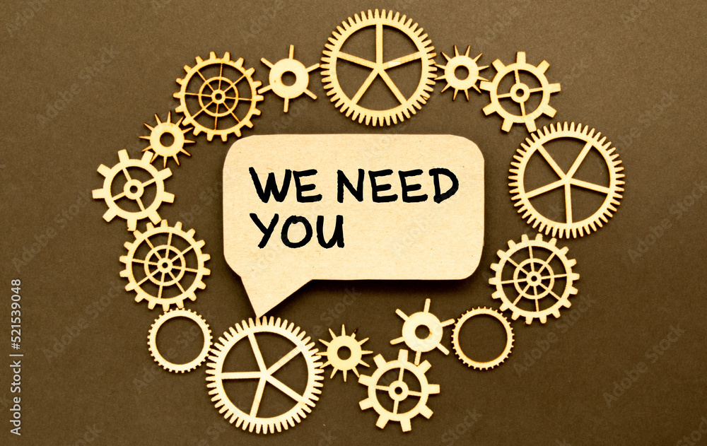 Poster you are needed handwrite piece of paper with space for text