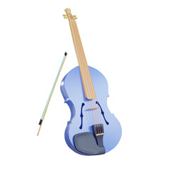 Fototapeta premium 3d music instrument violin