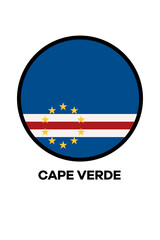 Poster with the flag of Cape Verde
