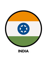 Poster with the flag of India