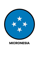 Poster with the flag of Micronesia