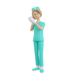 3d nurse character