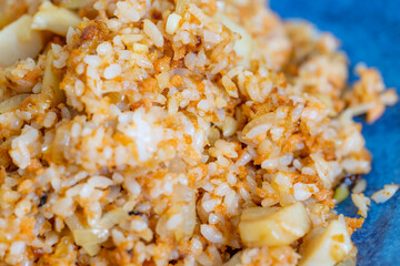 Homemade chinese fry rice on plate