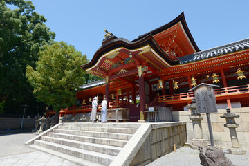 Fototapeta premium 石清水八幡宮 楼門と回廊 京都府八幡市