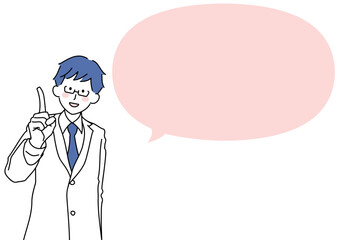 ポイントを解説する医師とふきだし