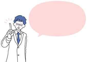 ポイントを解説する医師とふきだし