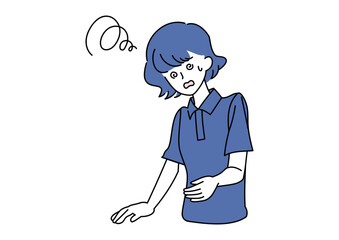 めまいに襲われる女性