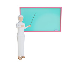 3d ramadan character teaching