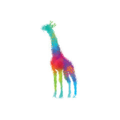 Giraffe  vector illustration digital wall art print wall art shirt design