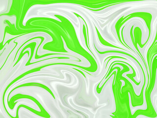 green marble background with white flow pattern.