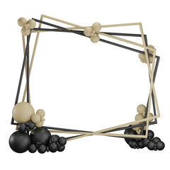 3D Wedding Geometric Decoration illustration 3d render