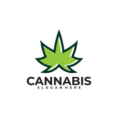 cannabis logo vector design template