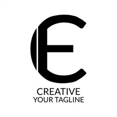 Elegant C and E Letter Linked Monogram Logo Design, brand logo, corporate logo, business logo