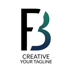 Creative Letter B Logo design vector template.  ABC Typeface monogram. Alphabet. Type Character Logotype symbol.