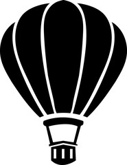 Fototapeta premium Vector illustration. Silhouette of hot air balloon. Air transport for travel..eps