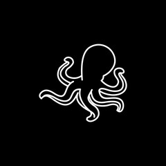 abstract octopus logo vector design template
