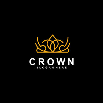 abstract crown logo vector design template