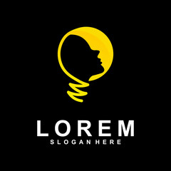 bright idea logo vector design template