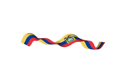 Ecuador flag ribbon flutter