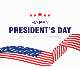 Happy President's Day of USA Background. Vector Illustration.