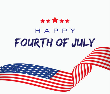 Happy Fourth of July American independence day background vector. American independence day.