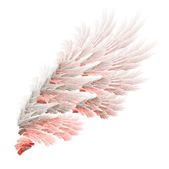 Red abstract bird wings illustration