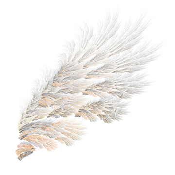 Abstract forest bird wings illustration