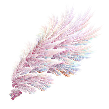 Abstract Pink Angel Bird Wings Illustration