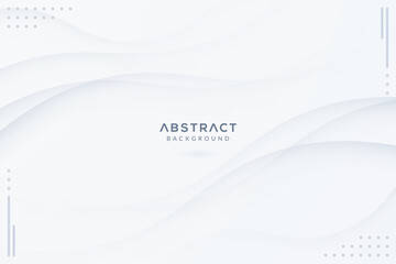 Wavy White Gray Abstract Background