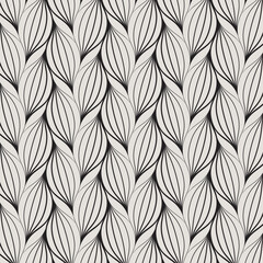 Flower petal or leaves geometric pattern vector background. Repeating tile texture of this line on oval shape with gradient effect. Pattern is clean usable for wallpaper, fabric, printing. - 521547239