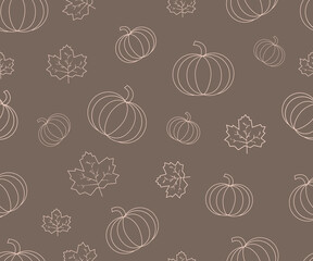Fototapeta na wymiar Autumn pumpkin colorful pattern