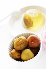 Japanese Umeshu Plum wine sweet plum for food image