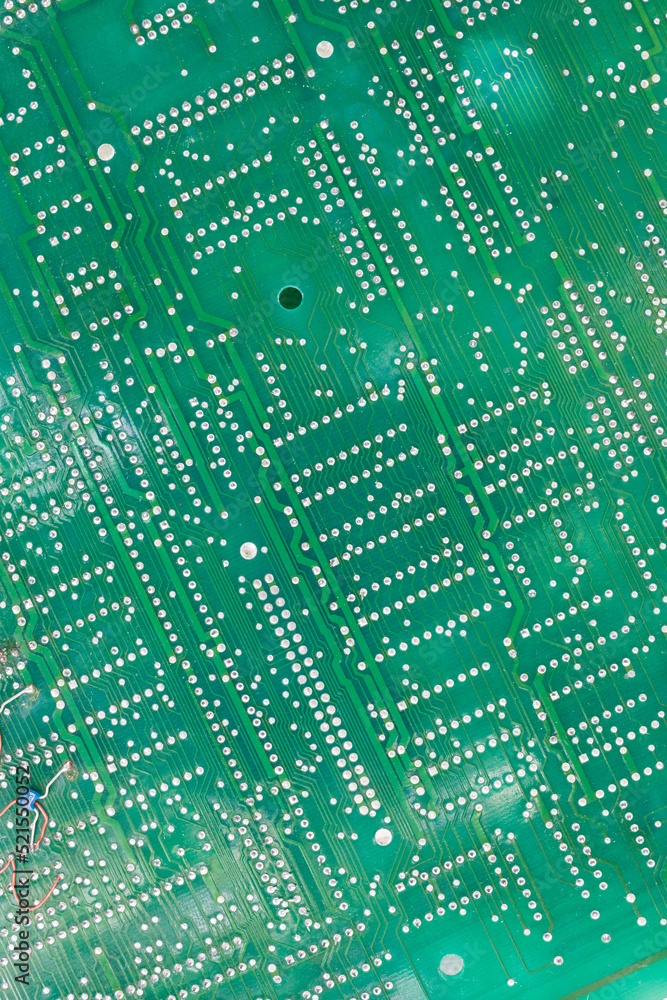 Leinwandbilder old computer chips that are out of order. not working microshops with transistors, chips and conduct