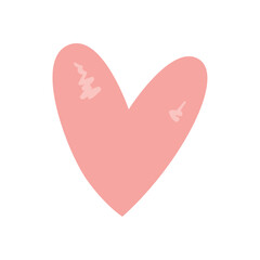 flat pink heart