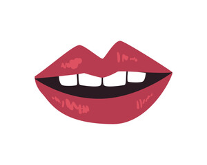 Obraz premium flat mouth illustration